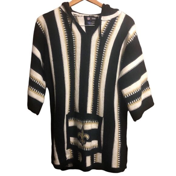 NFL Team Little Earth Productions New Orleans Saints Knitted Hooded Pullover - Picture 2 of 7